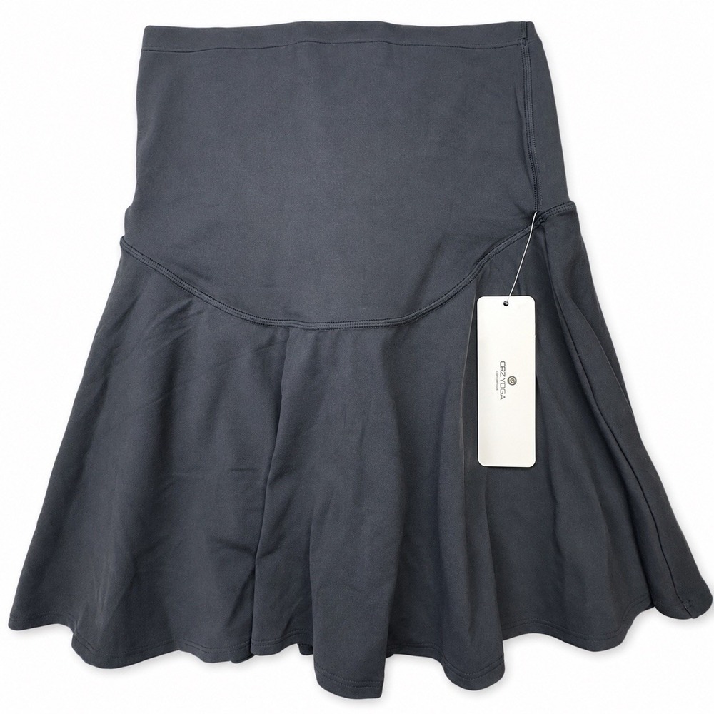NWT CRZ YOGA Butterluxe Maternity Skirt S True Navy Tennis Skort YF015